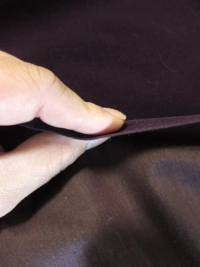 Upholstery Grade Solid Flocking Velvet Fabric / Burgundy / 40 Yards Roll - Image 3