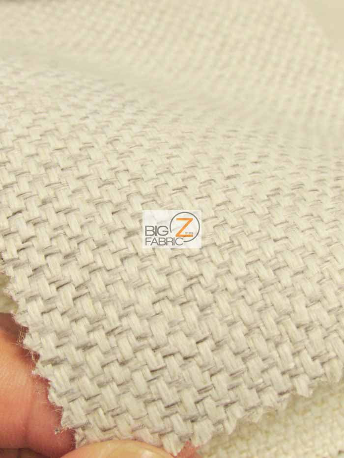 Vintage Lattice Textured Upholstery Fabric / Pebble / Sold By The Yard - Image 3
