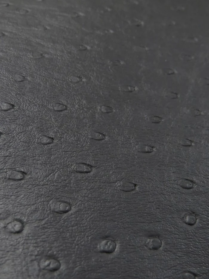 Black Vinyl Embossed Ostrich Fabric / Sold By The Yard Closeout!! - Image 3