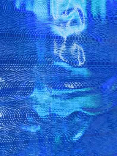 Viper Snake Holographic Embossed PVC Vinyl Fabric / Steel / Sold By The Yard - Image 12