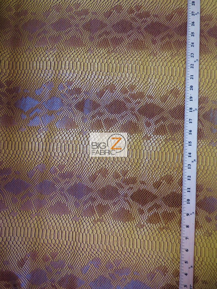 Viper Sopythana Embossed Snake Skin Vinyl Leather Fabric / Tropic Fuchsia / By The Roll - 30 Yards - Image 2