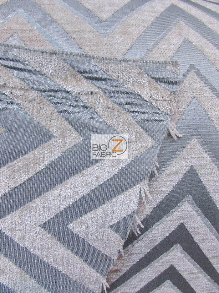 Zig Zag Chevron Upholstery Fabric / Brown / Sold By The Yard - Image 2